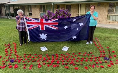 Residents come together to commemorate Anzac Day.