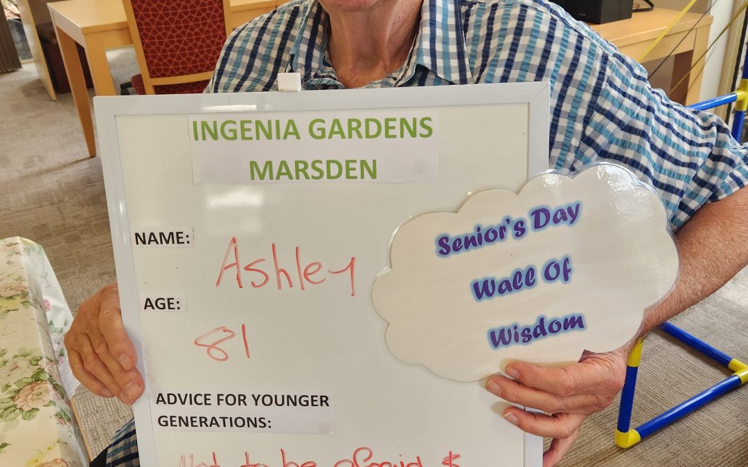Marsden seniors share their pearls of wisdom                for Seniors Month